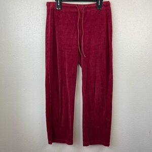 JW Sryle Red Velour Style Sweatpants Size M EUC